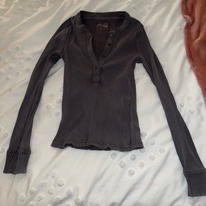 Aerie Waffles Rob Long Sleeve Henley T-Shirt